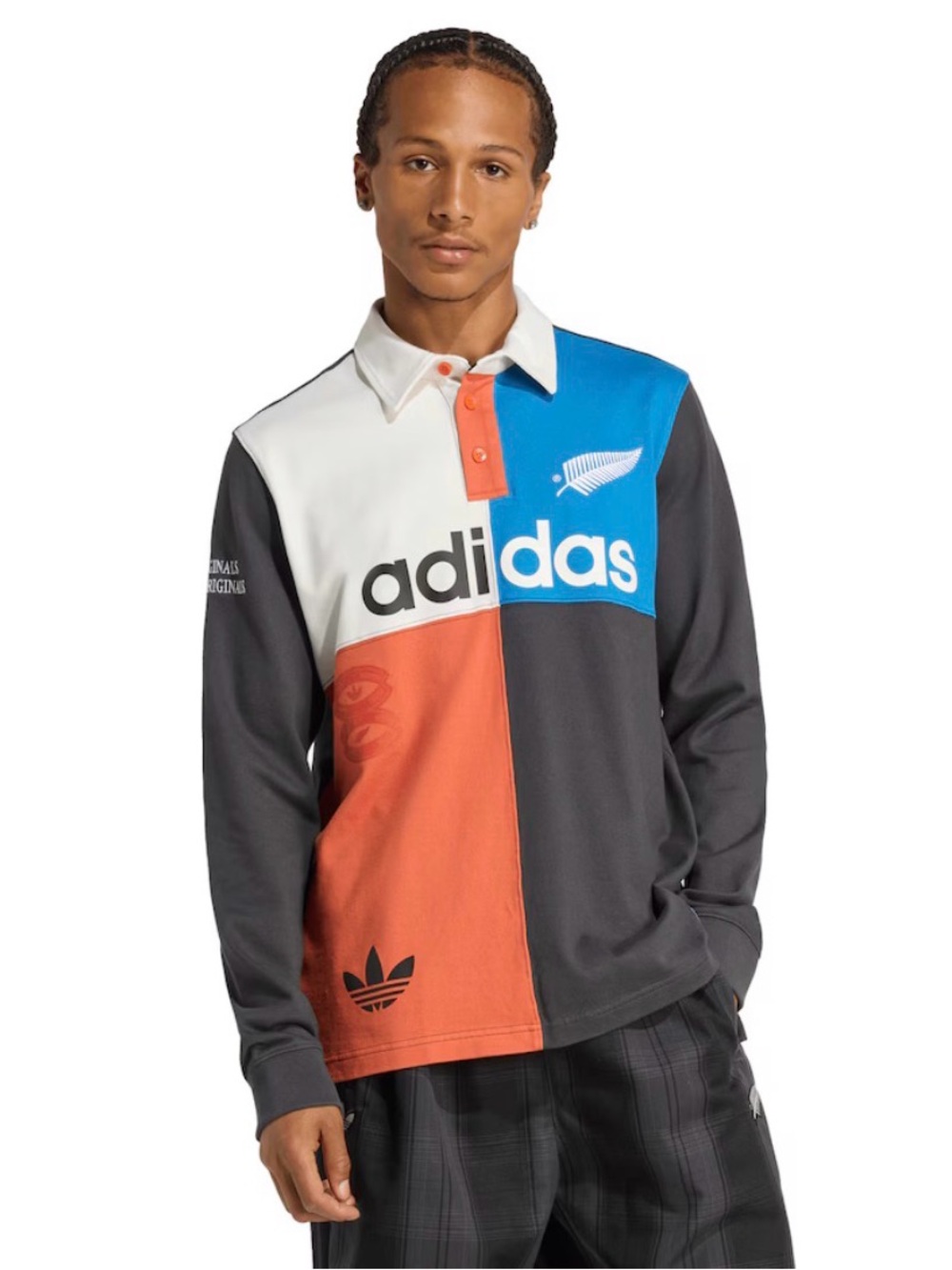 NWT Adidas All Blacks Logo Heritage Rugby Polo Shirt Multi KG4638 Men’s Size L